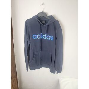 ADIDAS Blue Pullover‎ Hooded Sweatshirt Men's Size Large 3